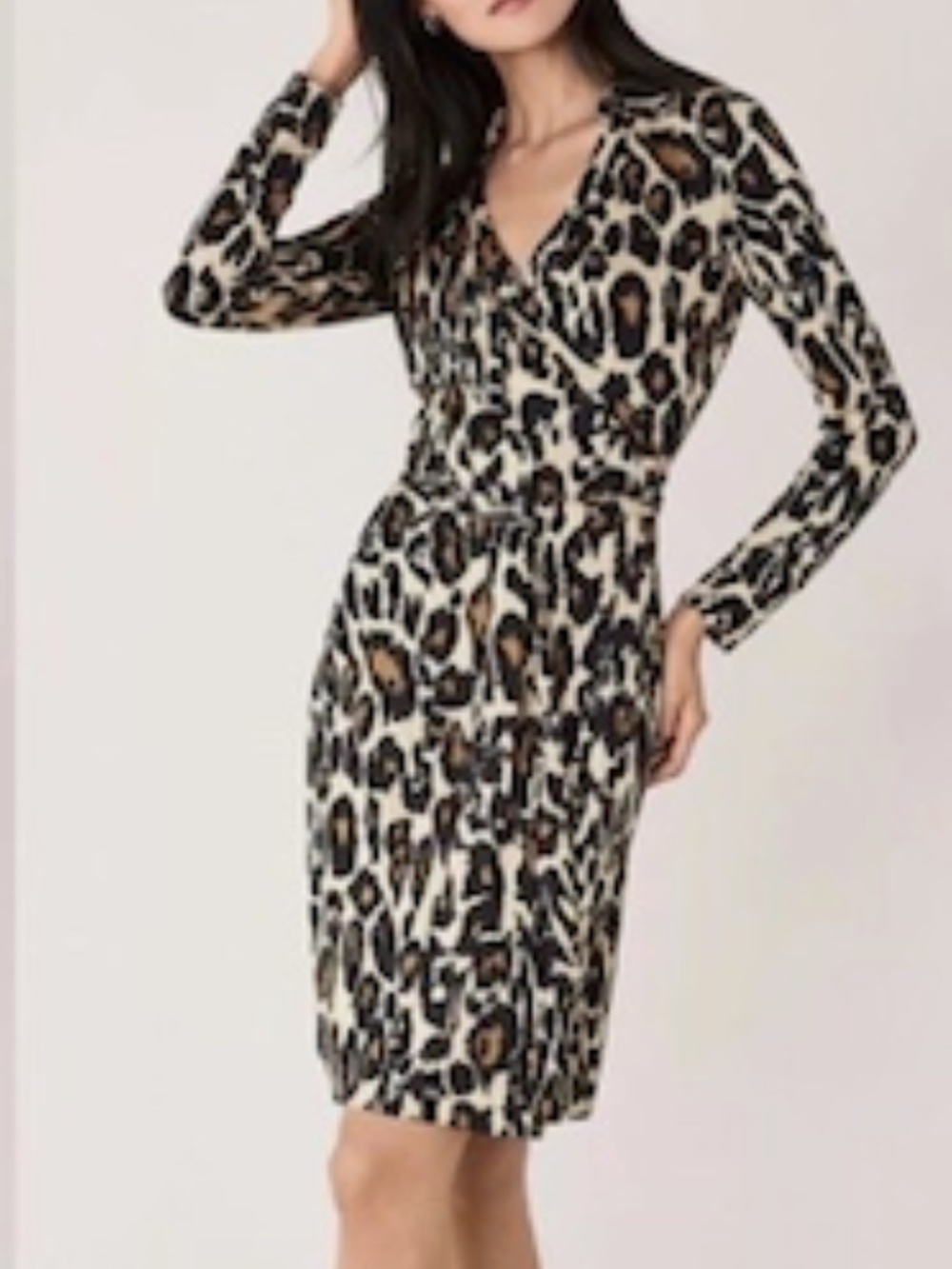 DVF Diane von Furstenberg Jeanne 100% Silk Jersey Wrap Dress
